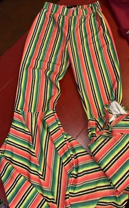 L & B - Pantalones hippies con fondo de campana afortunados y bendecidos - S - Imagen 1 de 2