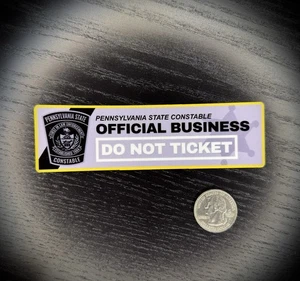 Pennsylvania State Constable Police “Official Business” Sticker Decal PBA PA - Picture 1 of 1