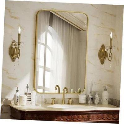  Marco rectangular de aleación de aluminio de 24" x 36" montado en la pared 36" L x 24" W dorado Foto 1 de 4