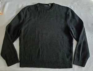 Saddlebred Men's X-Large Charcoal Gray Cotton Pullover Crew Neck Sweater preown - Picture 1 of 9