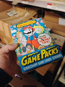 Nintendo Game Packs Wax Box 48 Sealed Game Card Packs 1989 Topps FRESH CASE - Picture 1 of 5