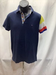 Camisa Polo Tommy Hilfiger Vintage Talla Pequeña Banderas Interior Cuello Logo Espalda - Imagen 1 de 5