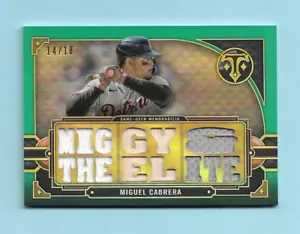 Tarjeta RELIQUIA 2022 Topps Triple Threads Miguel Cabrera! SP# 14/18! - Imagen 1 de 2