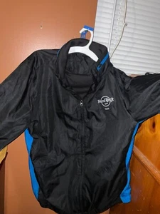 Hard Rock Casino Windbreaker XL Black /Blue Tulsa Oklahoma - Picture 1 of 3