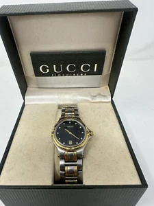 GUCCI 9040M Stainless Steel Diamond Combination Watch Quartz - Picture 1 of 7