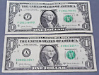 2017 One Dollar Bill $1 Star Note & Misaligned Green Seal Offset Circulated