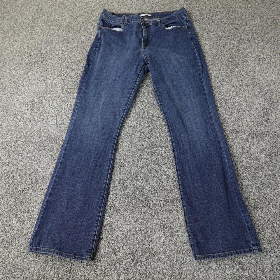 Pantalones de mezclilla Levis Jeans para mujer 12 azul oscuro bota clásica ropa de trabajo al aire libre descolorida Foto 1 de 4