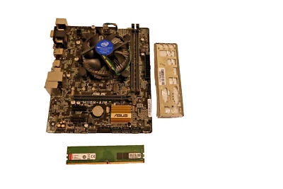 Asus H110M-A/M.2 Intel LGA 1151 DDR4 SDRAM Desktop Motherboard+RAM+CPU+I/O Shiel - Image 1 of 4