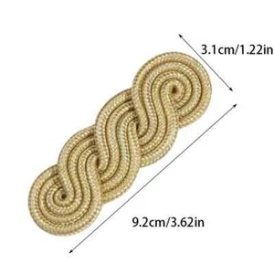 4 pcs Handmade Chinese Knot Button Shoulder Epaulets Woven Buckle Accessory - Picture 1 of 11