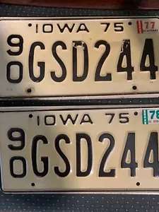 1975-1978 Iowa Lisence Teller. # GSD244 (90) County. - Bild 1 von 2