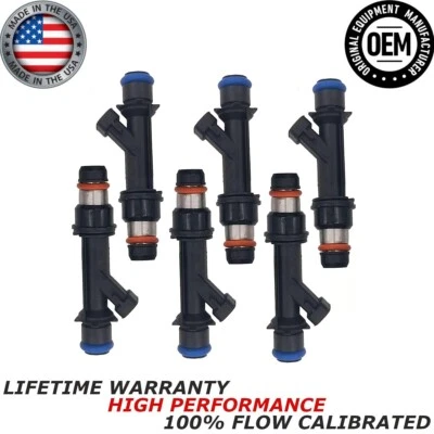 6 件原始设备制造商 DELPHI 燃油喷射器适用于 2002 - 04 别克 Rainier GMC Envoy 4.2L 25313185 — 第 1/4 张图片