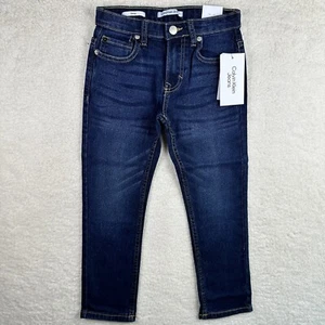 Calvin Klein Boy Skinny Fit Stretch Denim Jean 5 Pocket Zipper Fly & Button Sz 6 - Picture 1 of 14