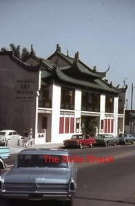 Pasadena Art Museum street scene California old cars original 1967 35mm slide - Picture 1 of 1