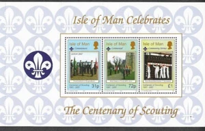 CENTENARY OF SCOUTING ISLA OF MAN MNH 2007 MNH MIN HOJA SCOUTS - Imagen 1 de 1