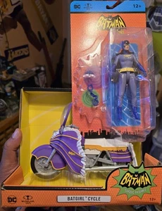 McFarlane Retro 66 Batman New BATGIRL CYCLE w/ BATGIRL 6" Action Figure Combo - Picture 1 of 4
