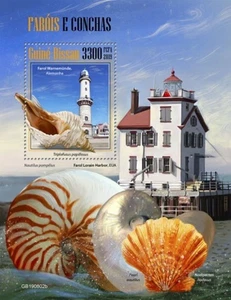 Guinea-Bissau - Faros y conchas 2019 - Hoja de recuerdo de estampillas - GB190802b - Imagen 1 de 1
