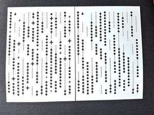 2pcs Geometric pattern stencils Circles Stars Garland Christmas Card decoration - Picture 1 of 5