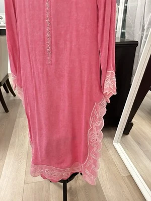 VESTIDO PAQUISTANÍ ELEGANTE ROSA Foto 1 de 3