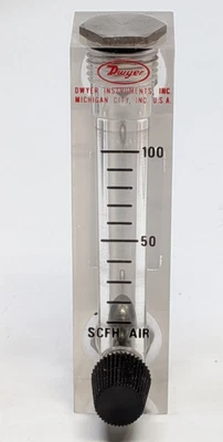 Dwyer VFA-8-SSV 流量计 2 英寸比例 10-100 SCFH 空气 SS 阀 + 1/4" SMC 配件 — 第 1/4 张图片