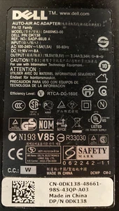 Dell DA65NS3-00 DK138 SADP-65UB OEM AC Adapter Power Supply Charger 19.5V 65W - Picture 1 of 2