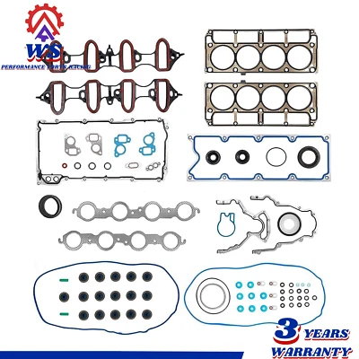 Kit de junta de motor MLS para Chevy GMC Buick Cadillac Isuzu 2002-11 plateado 4,8 5,3 L Foto 1 de 4