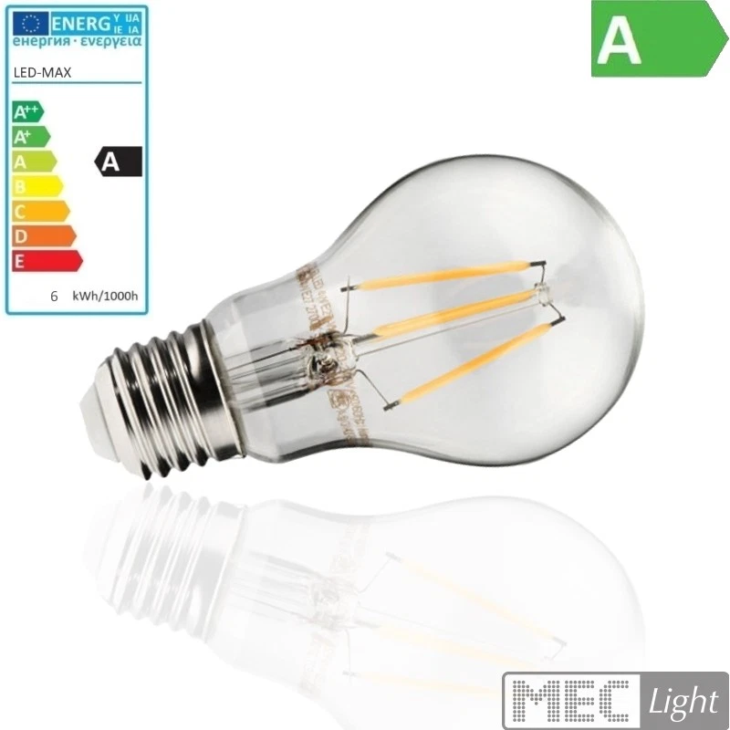 E27 LED Filament Birne 810Lm 7W 230V Leuchtmittel warm weiß (2700K) - Bild 1 von 1