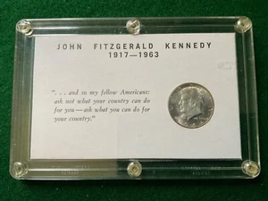 1964 Silver Kennedy Half Dollar in Presentation Case - T27 - Picture 1 of 4