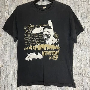 Vintage Wednesday 13 No Rabbit in the Hat Band Goth Punk Heavy Metal Shirt Men L - Picture 1 of 11