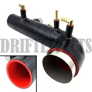 PARA 02-07 / WRX 04-13 STI EJ20 EJ25 TURBO ENTRADA NEGRA SILICONA PERNO DIRECTO - Imagen 1 de 2