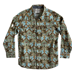 Cody James Boys Long Sleeve Pearl Snap Multicolor Shirt size. Size L - Picture 1 of 10