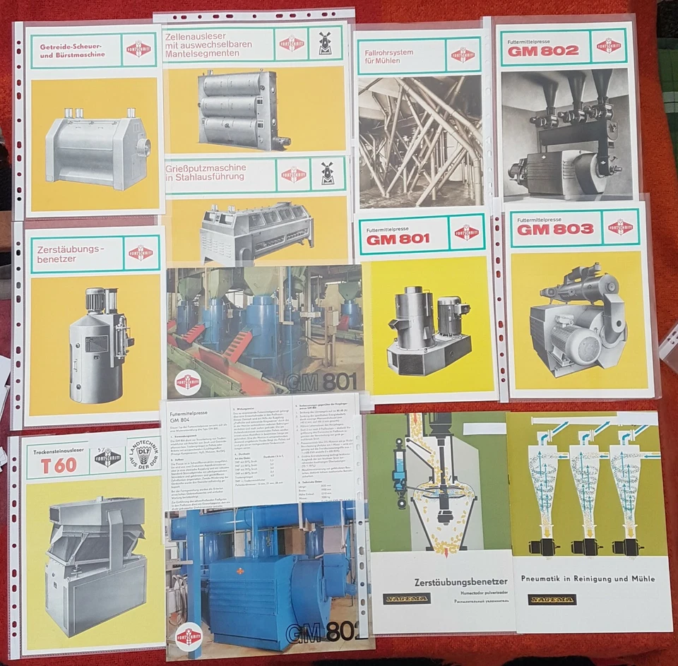 14 Prospekte Mühlenbau Dresden VEB Fortschritt Landmaschinen,NAGEMA,Teil 2,DDR - Bild 1 von 1