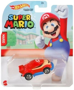 Coche de personajes Hot Wheels Super Mario escala 1:64 Mattel diecast 2022 rojo y azul - Imagen 1 de 1