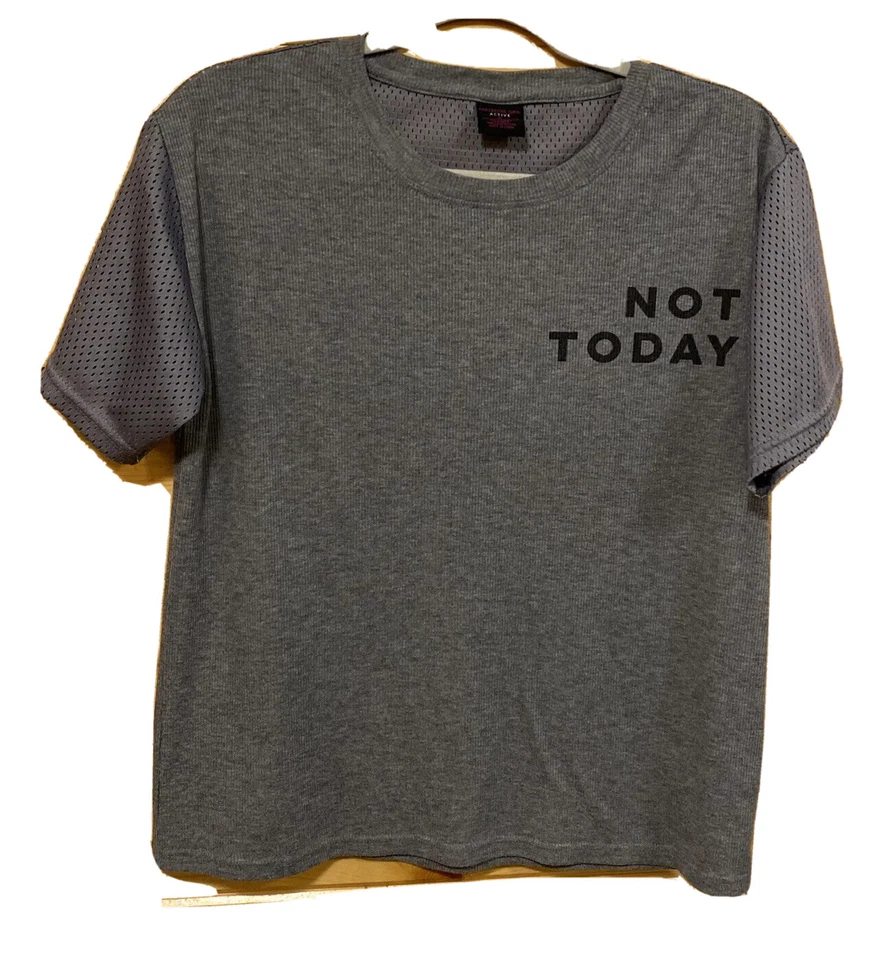 Camiseta MATERIAL GIRL ACTIVE Gris Talla S No Hoy, Tal vez Mañana Manga Malla Foto 1 de 4