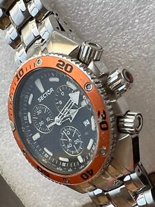 SECTOR Chronograph Watch OCEAN MASTER 200M CHINA CASE SWISS.