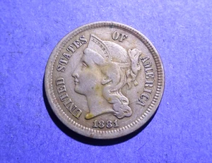1881 Three Cent Nickel VF - Picture 1 of 2