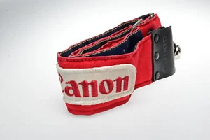 Bracelet de cou vintage Canon pour appareils photo reflex - Rouge/Blanc #G539 - Photo 1 sur 6