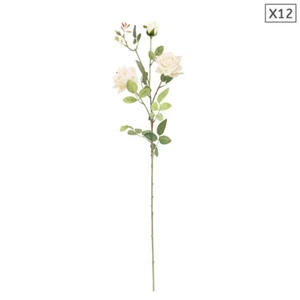 SOGA 12pcs Artificial Silk Flower Fake Rose Bouquet Table Decor White • LUZ-AFlo - Picture 1 of 8