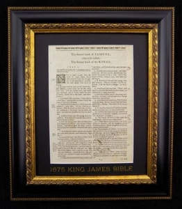 BOOK OF SECOND SAMUEL TITLE PAGE 1675 KING JAMES BIBLE KJV LEAF 1st OXFORD ED. - Picture 1 of 4