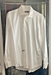 Brandolini Mens White Dress Shirt Long Sleeve Size 42/16.5 - Picture 1 of 2
