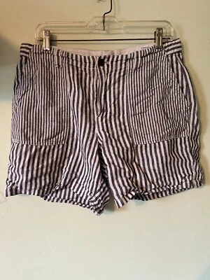 Pantalones cortos Old Navy para mujer/unisex talla 12 azul marino y blanco a rayas Foto 1 de 4