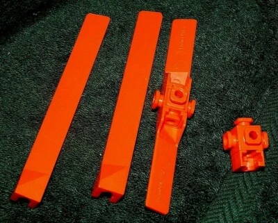 2 conectores 4 hojas Fisher-Price Construx naranja vintage Foto 1 de 4