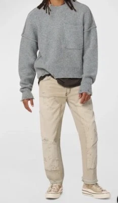 Мужские джинсы Hudson Reese Carpenter прямые штанины искусственно состаренные 33 НОВЫЕ - Изображение 1 из 4