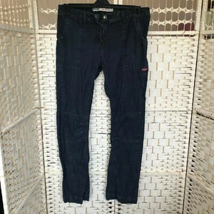 Lee Cooper Blue Jeans Size 12R UK Vintage Style Straight 31L Diamante Button - Picture 1 of 9