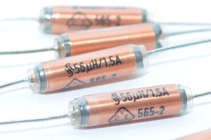 5x UKW Entstör-Drossel von Siemens Typ B82111-E, 56 μH / 1.5 A / 500 V, NOS - Picture 1 of 4