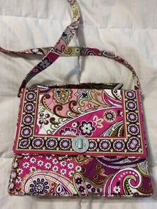 Cartera de mano acolchada de algodón rosa cachemir de Vera Bradley - Imagen 1 de 6