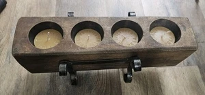 Candelabro de madera con molde de azúcar de 4 agujeros primitivo nuevo - Imagen 1 de 5