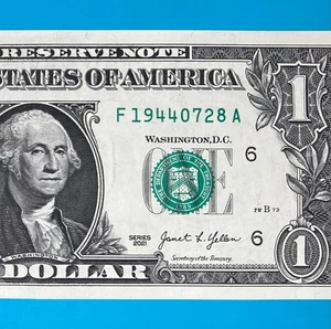 1944 July 28 (F 19440728 A) BIRTHDAY Note $1 One Dollar Bill *AU* - Picture 1 of 4