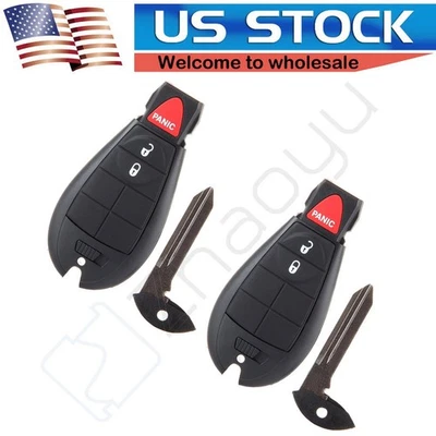 2 botones para Jeep Grand Cherokee 2011 2012 2013 sistema de entrada remota sin llave Foto 1 de 4