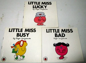 Little Miss set of 3 titles..Lucky, Busy, Bad..Nos.32 , 19 , 16.Ladybird - Picture 1 of 3