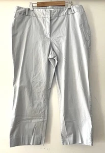 Talbots Signature Pants Size 16 Light Gray Stretch Cropped Chino Classic *AS IS* - Picture 1 of 6
